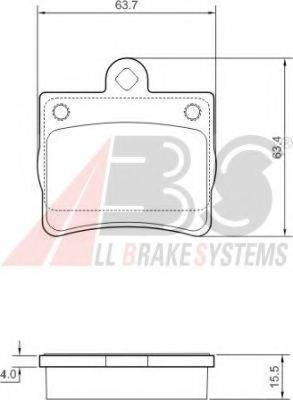 A.B.S. 37006 OE - Bremžu uzliku kompl., Disku bremzes www.autospares.lv