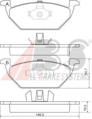 A.B.S. 37008 OE - Bremžu uzliku kompl., Disku bremzes www.autospares.lv