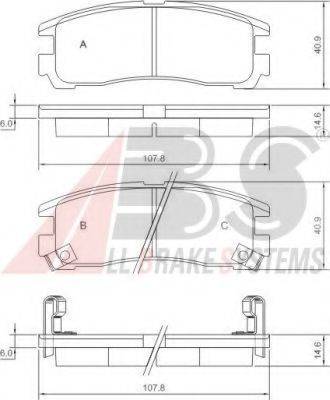 A.B.S. 37014 OE - Bremžu uzliku kompl., Disku bremzes www.autospares.lv