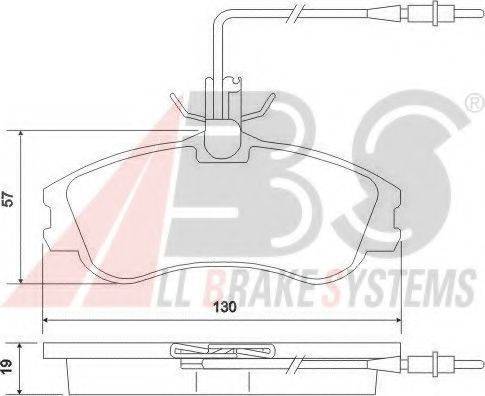 A.B.S. 37016 OE - Bremžu uzliku kompl., Disku bremzes autospares.lv