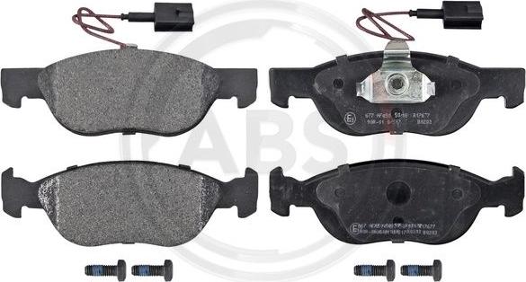 A.B.S. 37013 - Тормозные колодки, дисковые, комплект www.autospares.lv