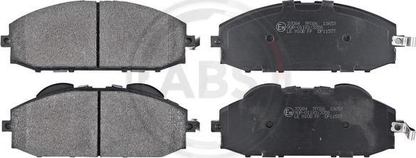 A.B.S. 37084 - Тормозные колодки, дисковые, комплект www.autospares.lv