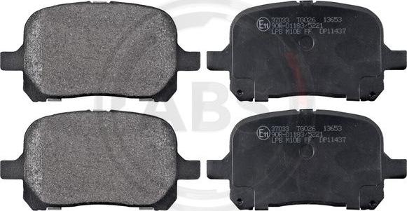 A.B.S. 37033 - Brake Pad Set, disc brake www.autospares.lv