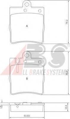 A.B.S. 37022 OE - Bremžu uzliku kompl., Disku bremzes www.autospares.lv