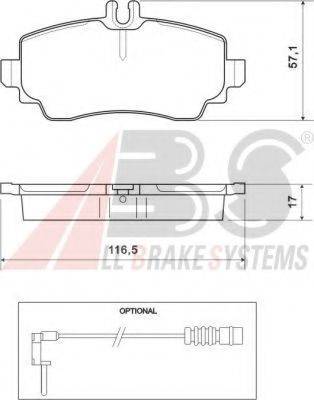 A.B.S. 37078 OE - Bremžu uzliku kompl., Disku bremzes www.autospares.lv