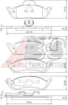 A.B.S. 37198 OE - Bremžu uzliku kompl., Disku bremzes www.autospares.lv