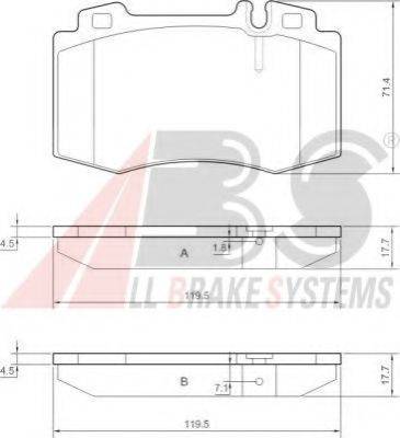 A.B.S. 37149 OE - Bremžu uzliku kompl., Disku bremzes www.autospares.lv