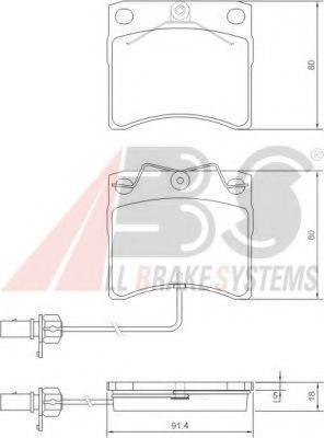 A.B.S. 37144 OE - Bremžu uzliku kompl., Disku bremzes www.autospares.lv