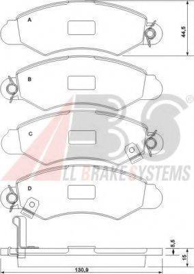 A.B.S. 37140 OE - Bremžu uzliku kompl., Disku bremzes www.autospares.lv