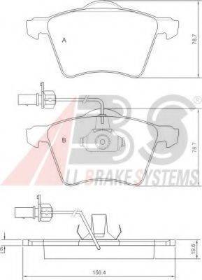 A.B.S. 37141 OE - Bremžu uzliku kompl., Disku bremzes www.autospares.lv