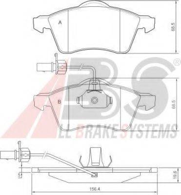 A.B.S. 37143 OE - Bremžu uzliku kompl., Disku bremzes www.autospares.lv