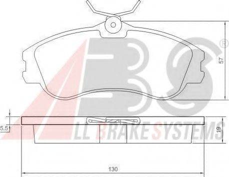 A.B.S. 37152 OE - Bremžu uzliku kompl., Disku bremzes www.autospares.lv