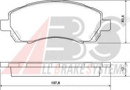 A.B.S. 37163 OE - Bremžu uzliku kompl., Disku bremzes www.autospares.lv