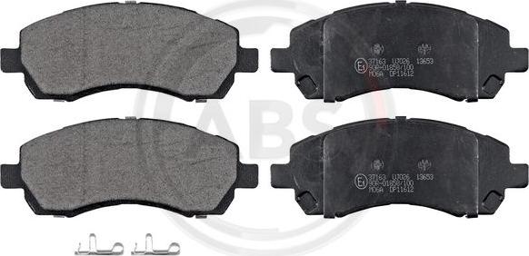 A.B.S. 37163 - Brake Pad Set, disc brake www.autospares.lv