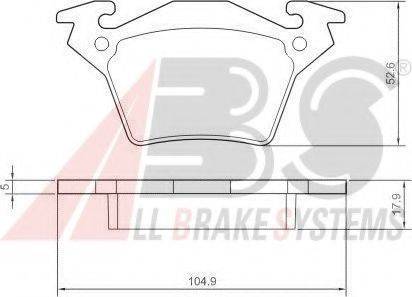 A.B.S. 37104 OE - Bremžu uzliku kompl., Disku bremzes www.autospares.lv