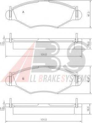 A.B.S. 37105 OE - Тормозные колодки, дисковые, комплект www.autospares.lv