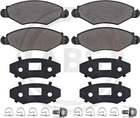 A.B.S. 37105 - Brake Pad Set, disc brake www.autospares.lv