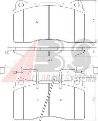 A.B.S. 37106 OE - Bremžu uzliku kompl., Disku bremzes www.autospares.lv