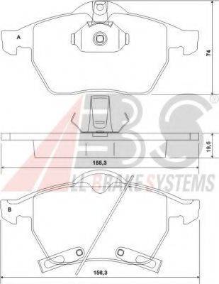 A.B.S. 37116 OE - Brake Pad Set, disc brake www.autospares.lv