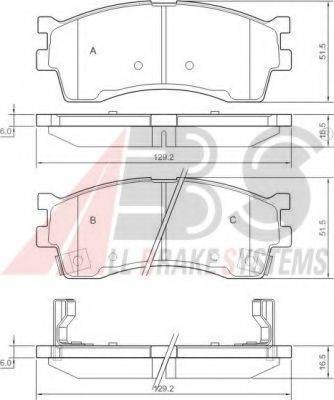 A.B.S. 37180 OE - Bremžu uzliku kompl., Disku bremzes www.autospares.lv