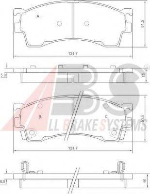 A.B.S. 37187 OE - Brake Pad Set, disc brake www.autospares.lv