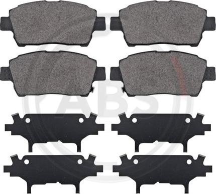 A.B.S. 37134 - Brake Pad Set, disc brake www.autospares.lv