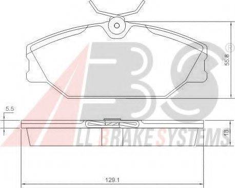 A.B.S. 37138 OE - Bremžu uzliku kompl., Disku bremzes www.autospares.lv