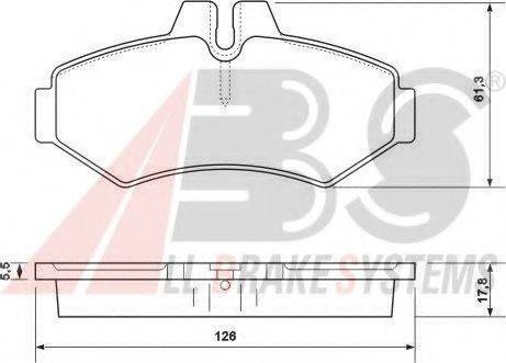 A.B.S. 37124 OE - Тормозные колодки, дисковые, комплект www.autospares.lv