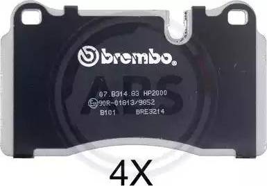 A.B.S. 37895S - Bremžu uzliku kompl., Disku bremzes www.autospares.lv