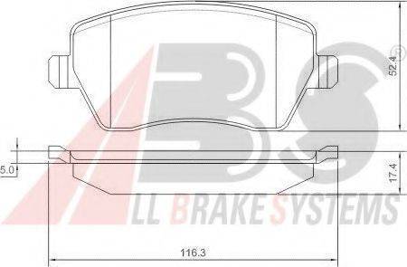 A.B.S. 37395 OE - Bremžu uzliku kompl., Disku bremzes www.autospares.lv