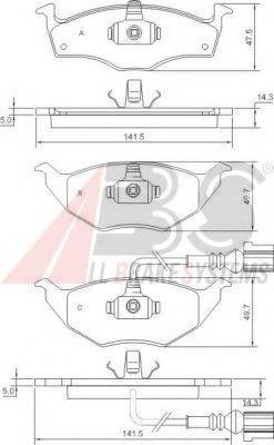 A.B.S. 37345 OE - Bremžu uzliku kompl., Disku bremzes www.autospares.lv