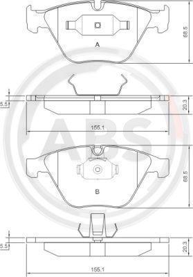 A.B.S. 37346 - Bremžu uzliku kompl., Disku bremzes autospares.lv