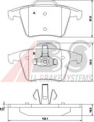 A.B.S. 37343 OE - Bremžu uzliku kompl., Disku bremzes www.autospares.lv