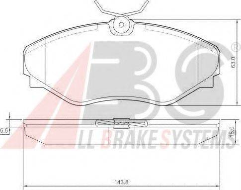 A.B.S. 37342 OE - Bremžu uzliku kompl., Disku bremzes www.autospares.lv