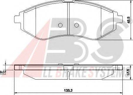 A.B.S. 37352 OE - Bremžu uzliku kompl., Disku bremzes www.autospares.lv