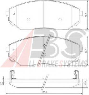 A.B.S. 37364 OE - Bremžu uzliku kompl., Disku bremzes www.autospares.lv