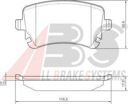 A.B.S. 37366 OE - Тормозные колодки, дисковые, комплект www.autospares.lv