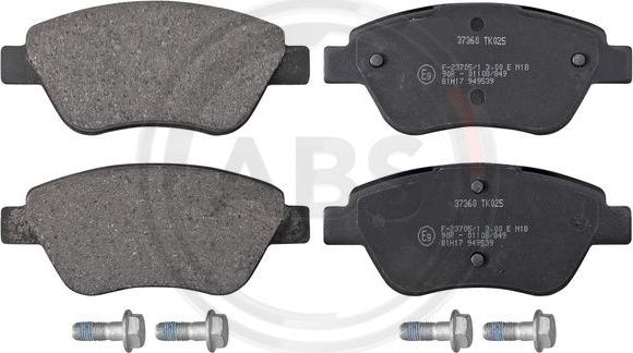 A.B.S. 37360 - Brake Pad Set, disc brake www.autospares.lv