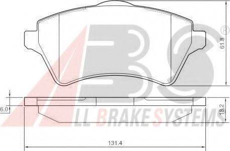 A.B.S. 37303 OE - Bremžu uzliku kompl., Disku bremzes www.autospares.lv