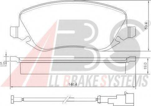 A.B.S. 37318 OE - Bremžu uzliku kompl., Disku bremzes www.autospares.lv