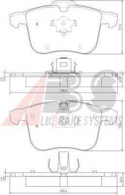 A.B.S. 37389 OE - Bremžu uzliku kompl., Disku bremzes www.autospares.lv