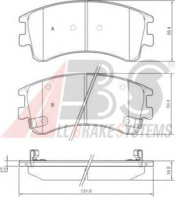 A.B.S. 37381 OE - Bremžu uzliku kompl., Disku bremzes www.autospares.lv