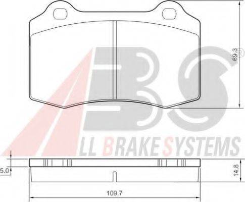 A.B.S. 37388 OE - Bremžu uzliku kompl., Disku bremzes www.autospares.lv