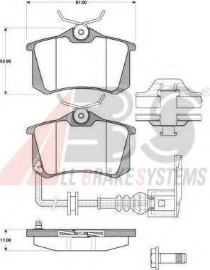 A.B.S. 37334 OE - Bremžu uzliku kompl., Disku bremzes www.autospares.lv