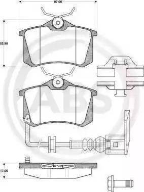 Remsa 26345 - Тормозные колодки, дисковые, комплект www.autospares.lv