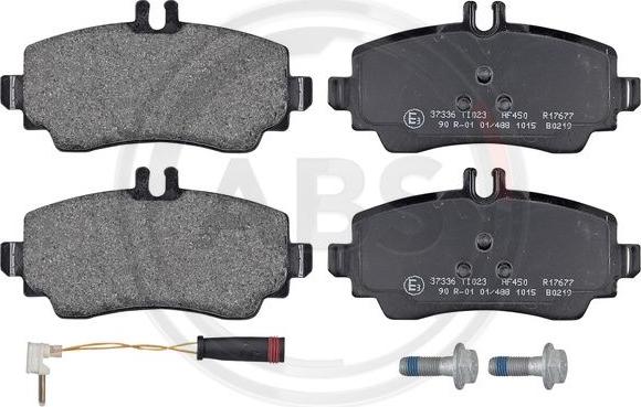 A.B.S. 37336 - Тормозные колодки, дисковые, комплект www.autospares.lv