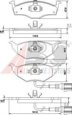 A.B.S. 37337 OE - Bremžu uzliku kompl., Disku bremzes www.autospares.lv