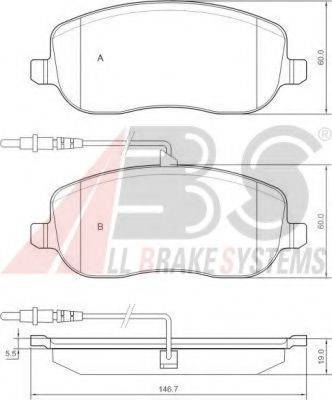 A.B.S. 37329 OE - Bremžu uzliku kompl., Disku bremzes www.autospares.lv