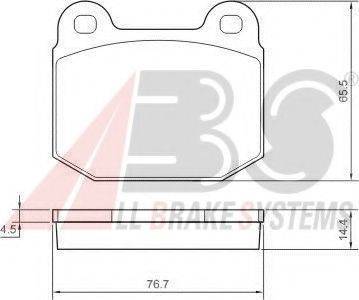 A.B.S. 37326 OE - Bremžu uzliku kompl., Disku bremzes www.autospares.lv