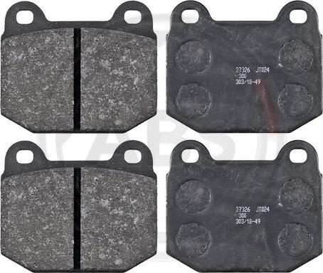 A.B.S. 37326 - Brake Pad Set, disc brake www.autospares.lv